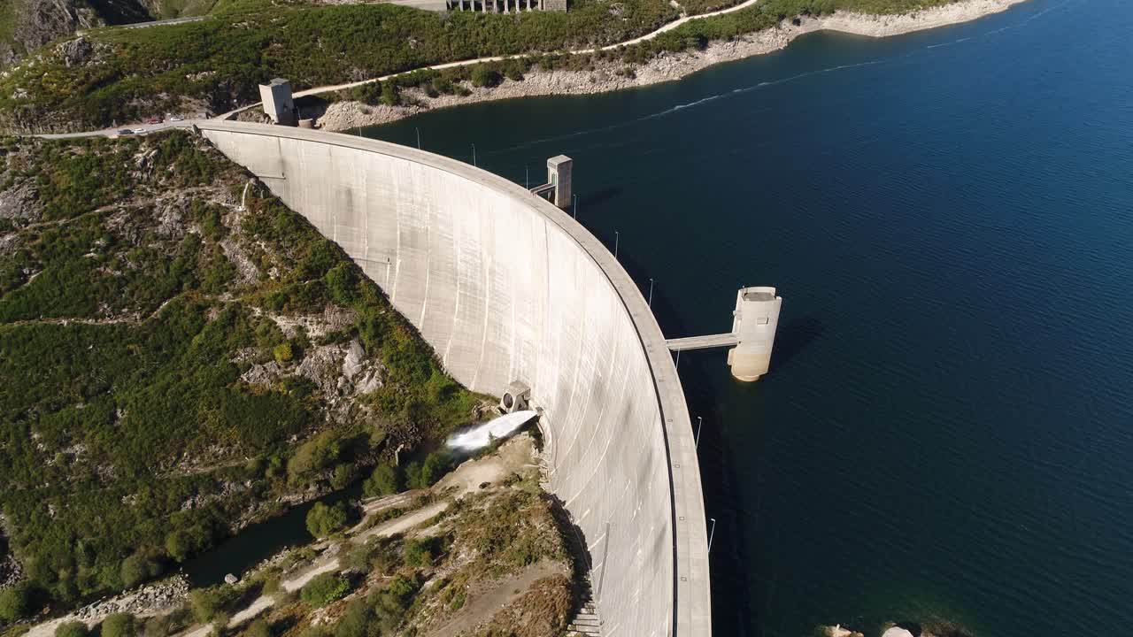 Aerial View of an electric station dam