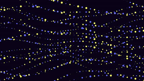 captivating blue and yellow dot pattern on black background