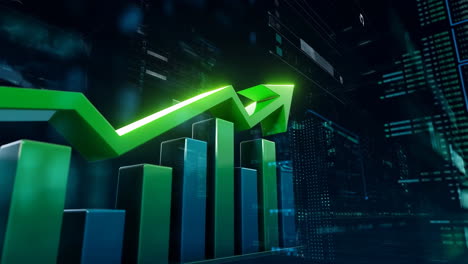 financial growth and business success chart