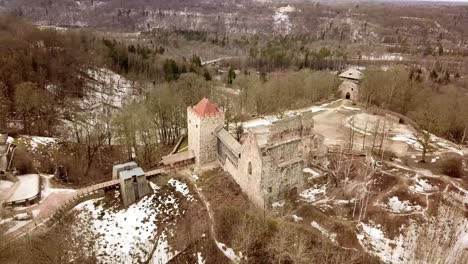 Castillo-De-Sigulda,-Letonia,-Estados-Bálticos,-Europa