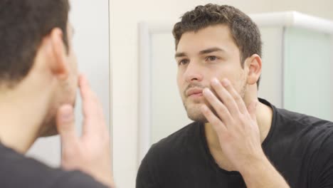 young man who cares about his personal care.