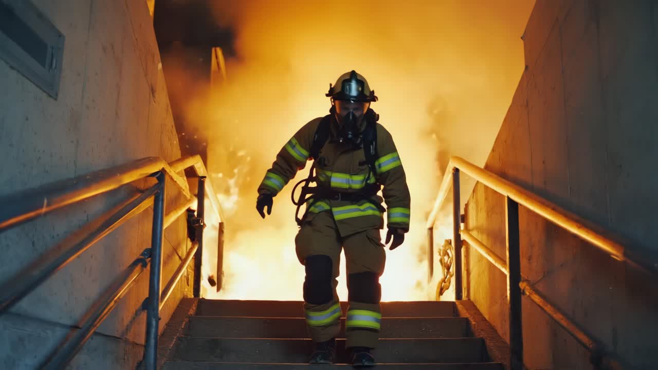 Brandweerman reageert op een noodgeval