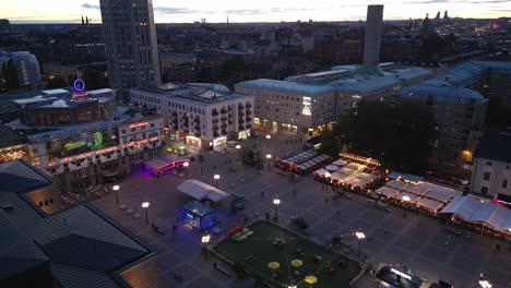 medborgarplatsen söder on a summers evening