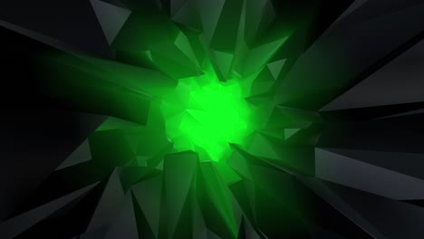 abstract 3d green crystal background