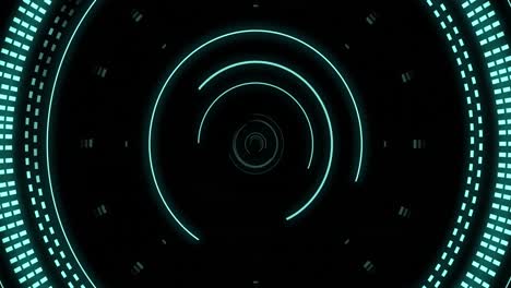 animación de la exploración del alcance sobre un fondo negro