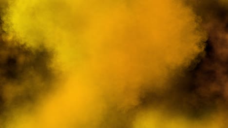 esparciendo humo de color, limpiando el marco horizontalmente. corta distancia.