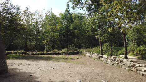 vista panorámica de derecha a izquierda del gigante de manio en carnac en gran bretaña