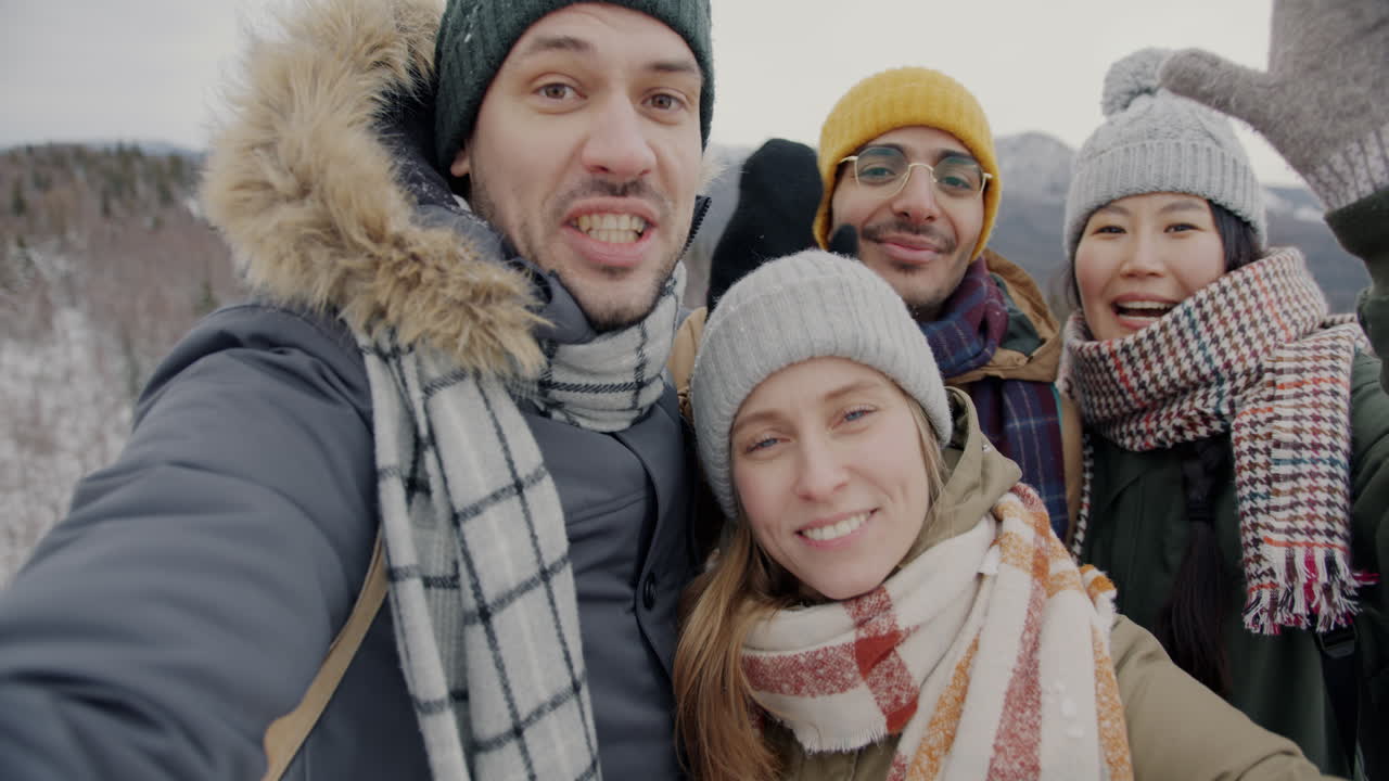 Friends Enjoying a Winter Adventure