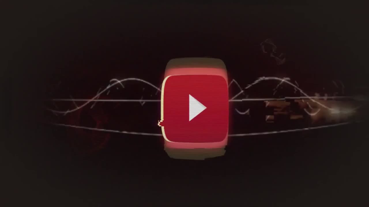 A logo reveal with glitching and distorting effects