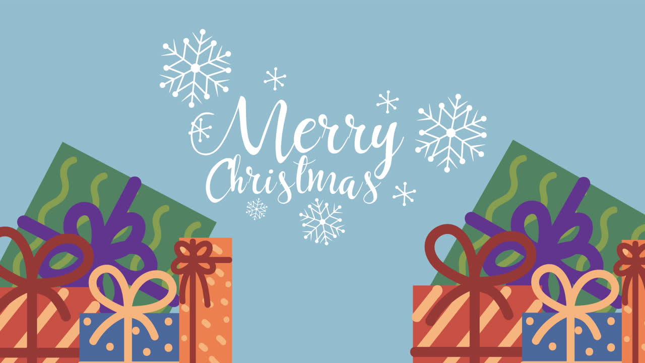 선물과 함께 메리 크리스마스 편지