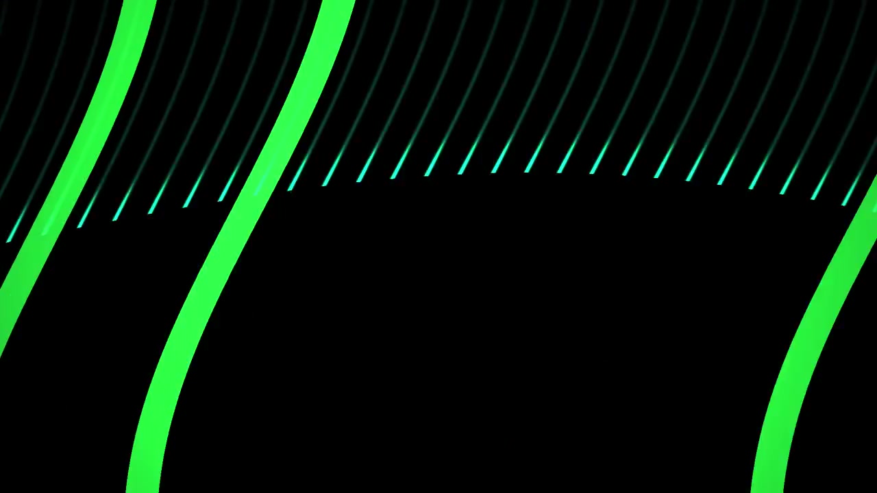 Sfondo animato astratto con linee ondulate verdi luminose