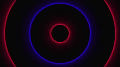 círculos de neón abstractos, generados por computadora. representación en 3d de un fondo brillante futurista