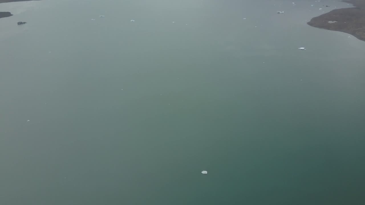 4K - Iceland - Diamond Beach - Glacier shot from Drone