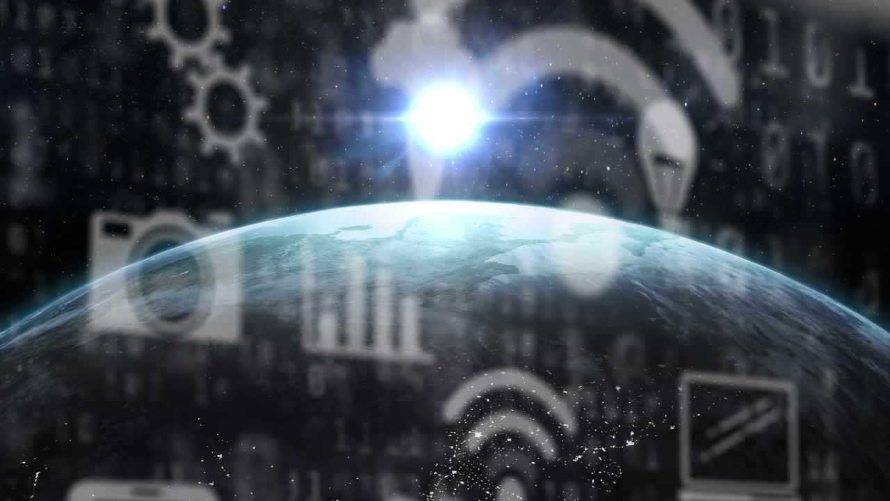 전 세계의 멀티미디어 기호의 애니메이션