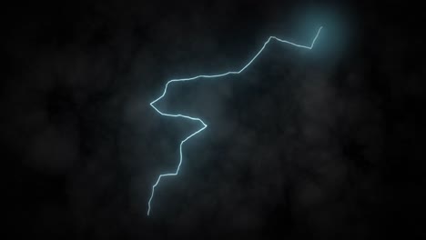 animation of lightnings striking over black background