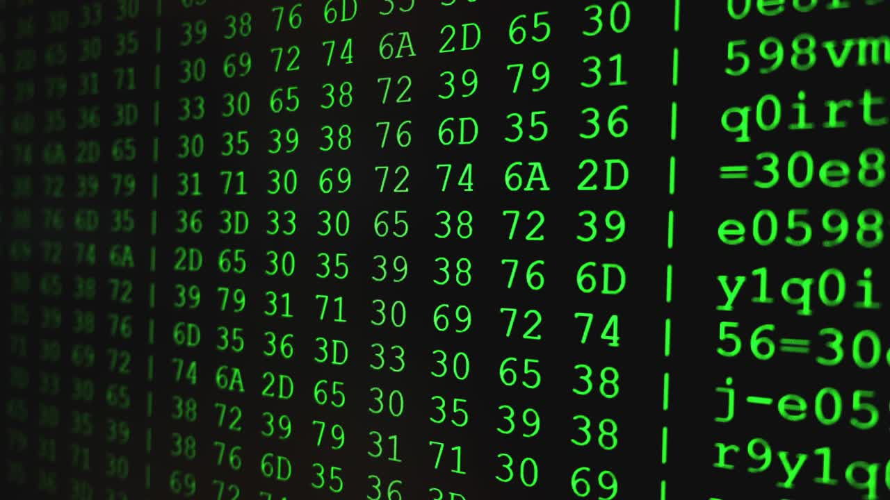 código de programa en la pantalla del pc