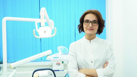 female dentist in office