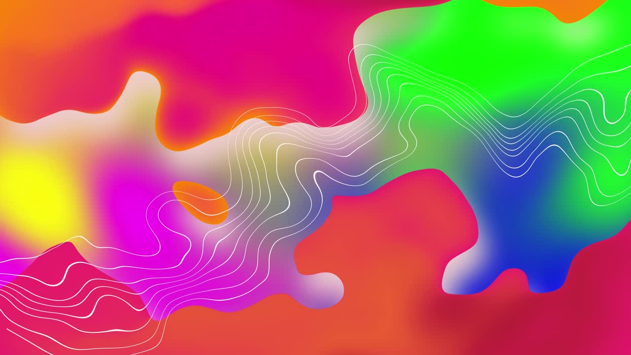 animación abstractamente colorida con una línea de gradiente multicolor de fondo.4k de fondo fluido moderno
