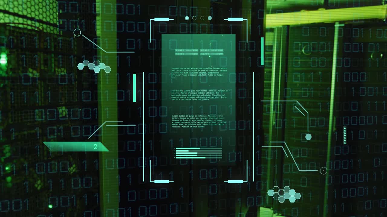 Animation of data processing over computer servers