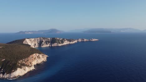 rugged landscape with seaside cliffs on lefkada island, greece