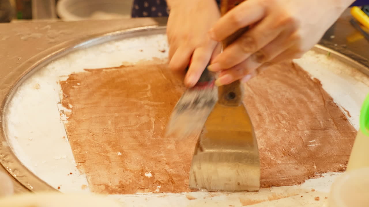 Making Chocolate Shaved Ice