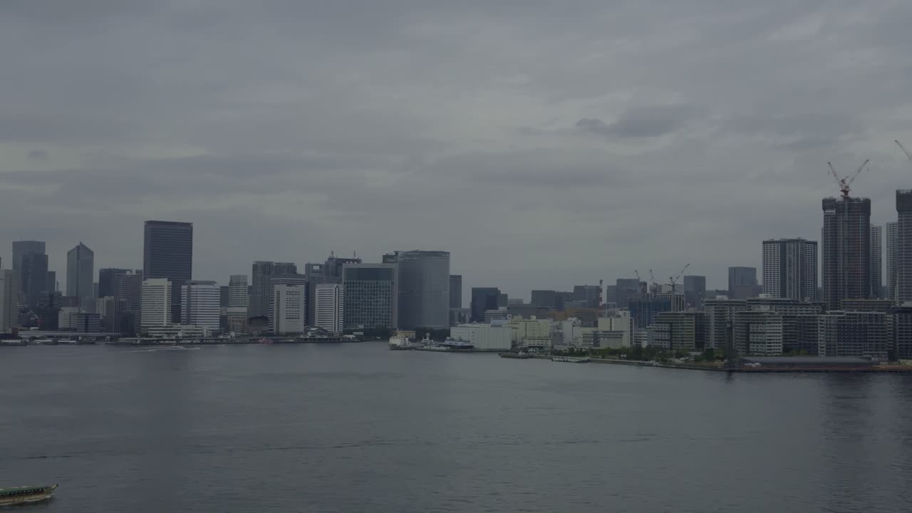 Tokyo City Skyline on a Cloudy Day