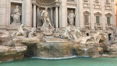 famous trevi fountain or fontana di trevi in rome