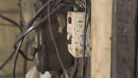 switching off main unit of indian middle class household for maintenance