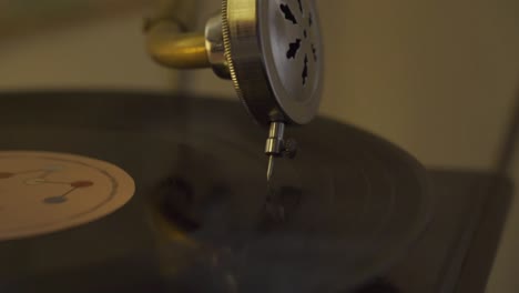 record spinning on a turntable