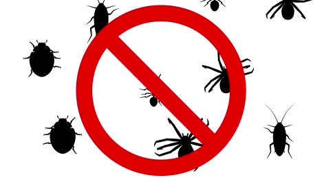 arthropods in prohibition sign