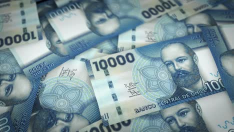 peso chileno creciente pila de dinero bucle sin costuras