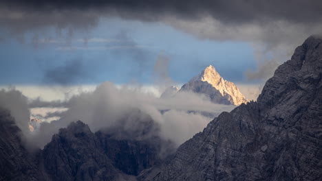 italian dolomites mountains clouds timelapse