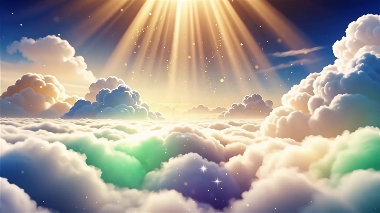 Christian Heavenly Light Worship Background
