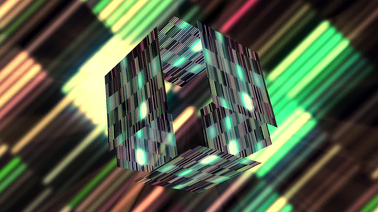 cubo brillante abstracto