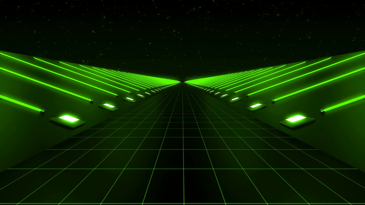 túnel de fondo verde brillante