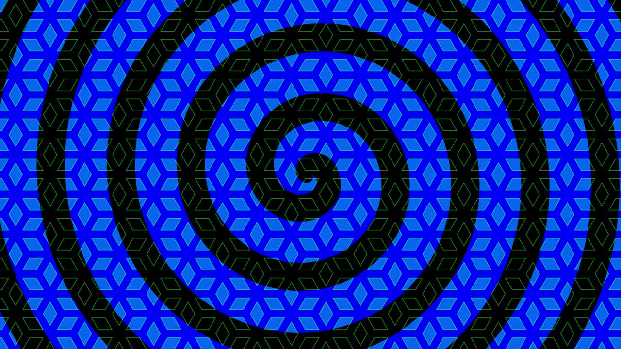 modelo de video 4k con efecto estroboscópico e hipnótico, en formato de video 16: 9.