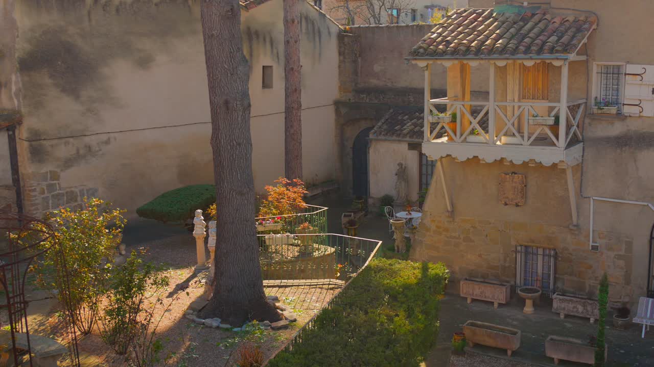 Exterior View Of Traditional Buildings In Carcassonne, France. - wide shot