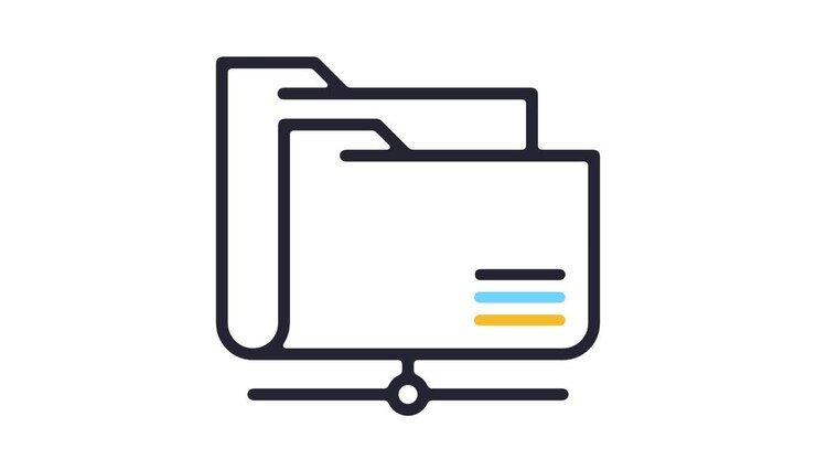 Smart Backup for Files Line Icon Animation with Alpha