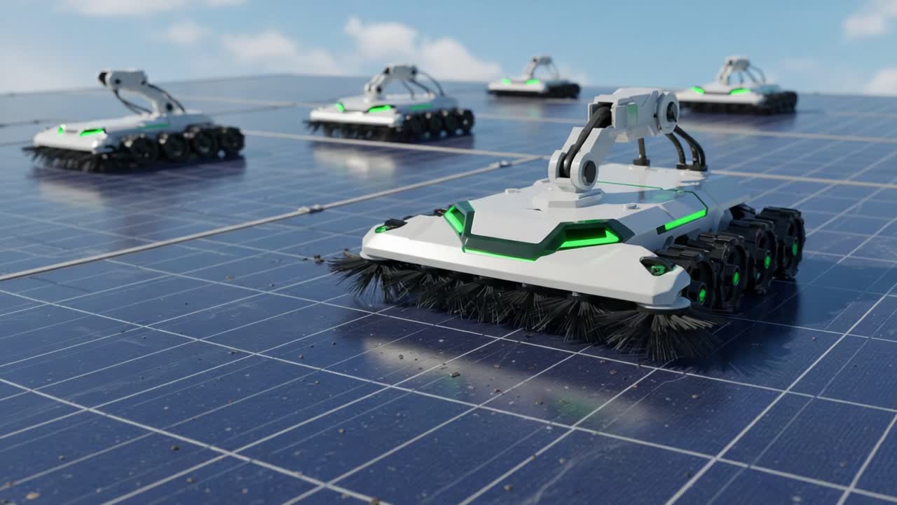 Innovative Solar Panel Cleaning Robots in Action: A Look at Automated Technology for Efficient Solar Energy Maintenance and Environmental Sustainability