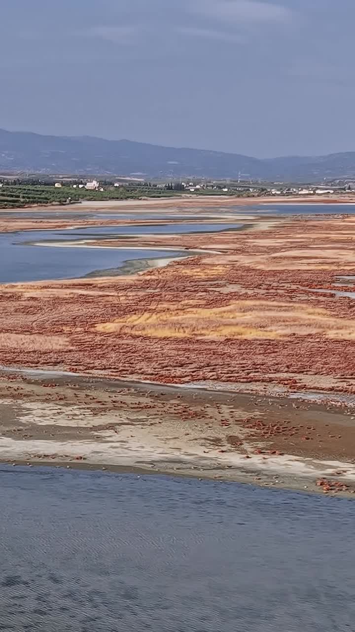Exploring the salt flats in Greece during the dry season
