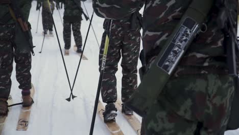 military ski training in winter conditions