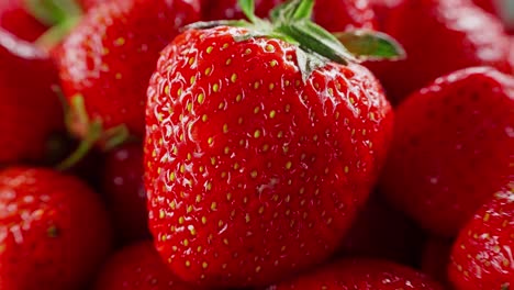 primer plano de las fresas frescas