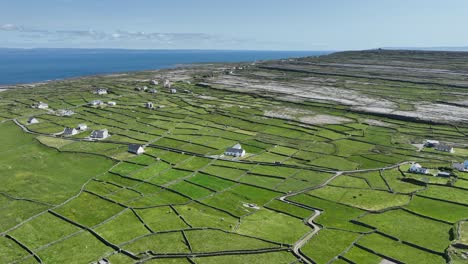 drone flight over inis more aran islands west of ireland