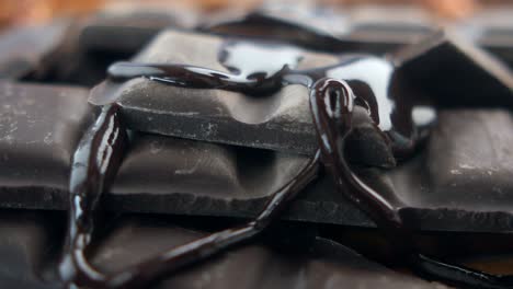 close up of melted chocolate