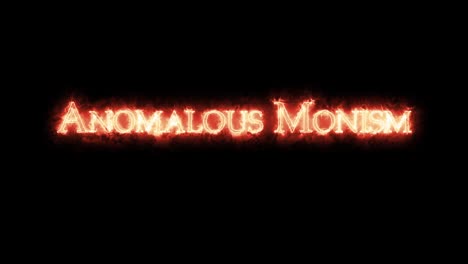 anomalous monism written with fire. loop