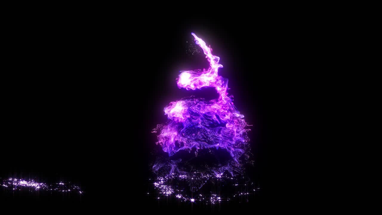추상적인 빛나는 보라색 크리스마스 트리