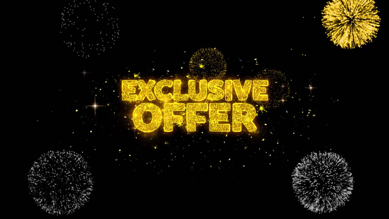Exclusive Offer Fireworks Graphic