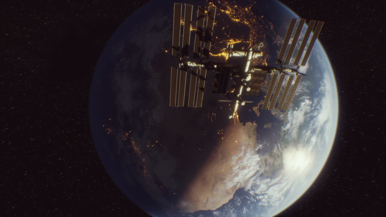 Stazione Spaziale Internazionale in orbita nello spazio sopra il pianeta Terra