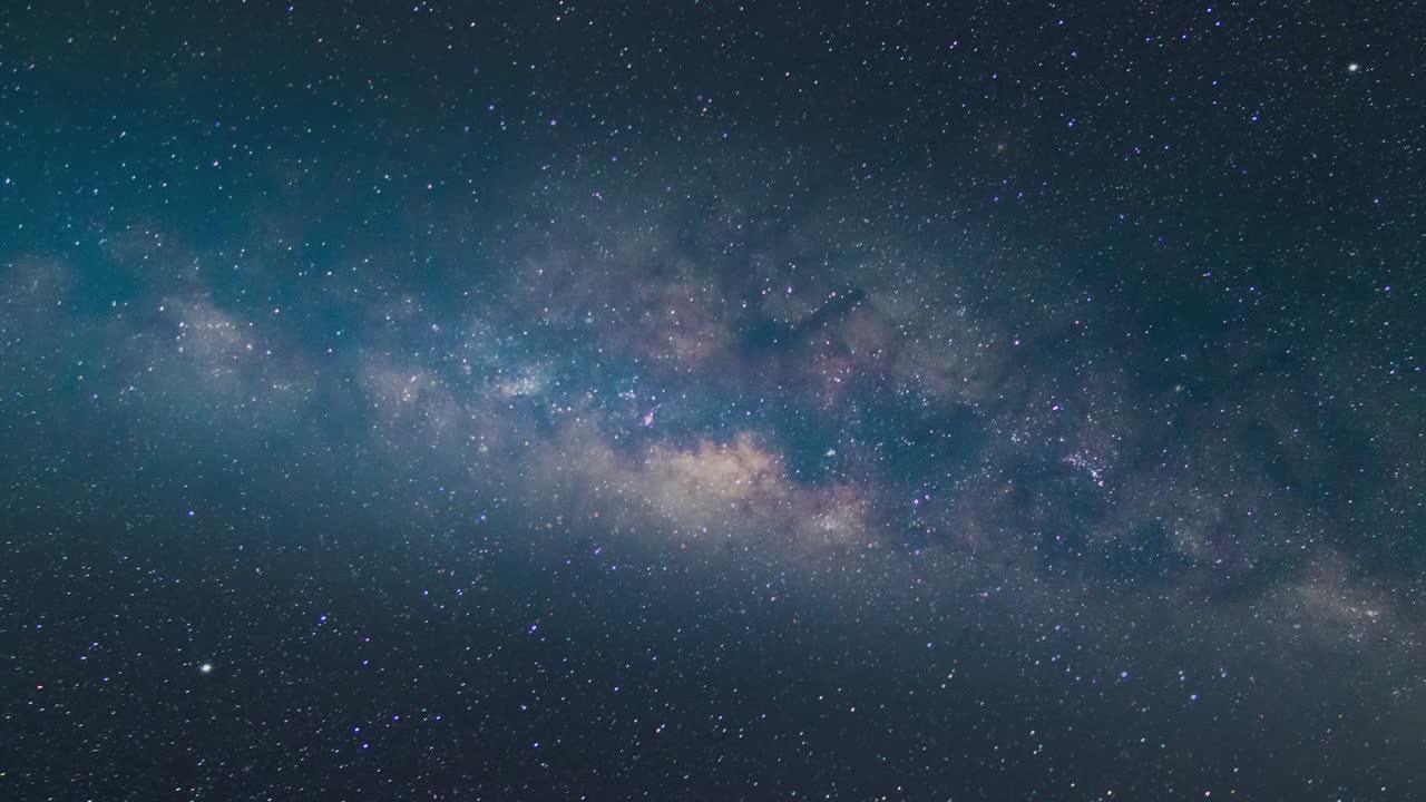 타임 스 비디오: 밤하늘 은하계와 어두운 하늘 별의 루프