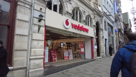 vodafone store on a busy city street